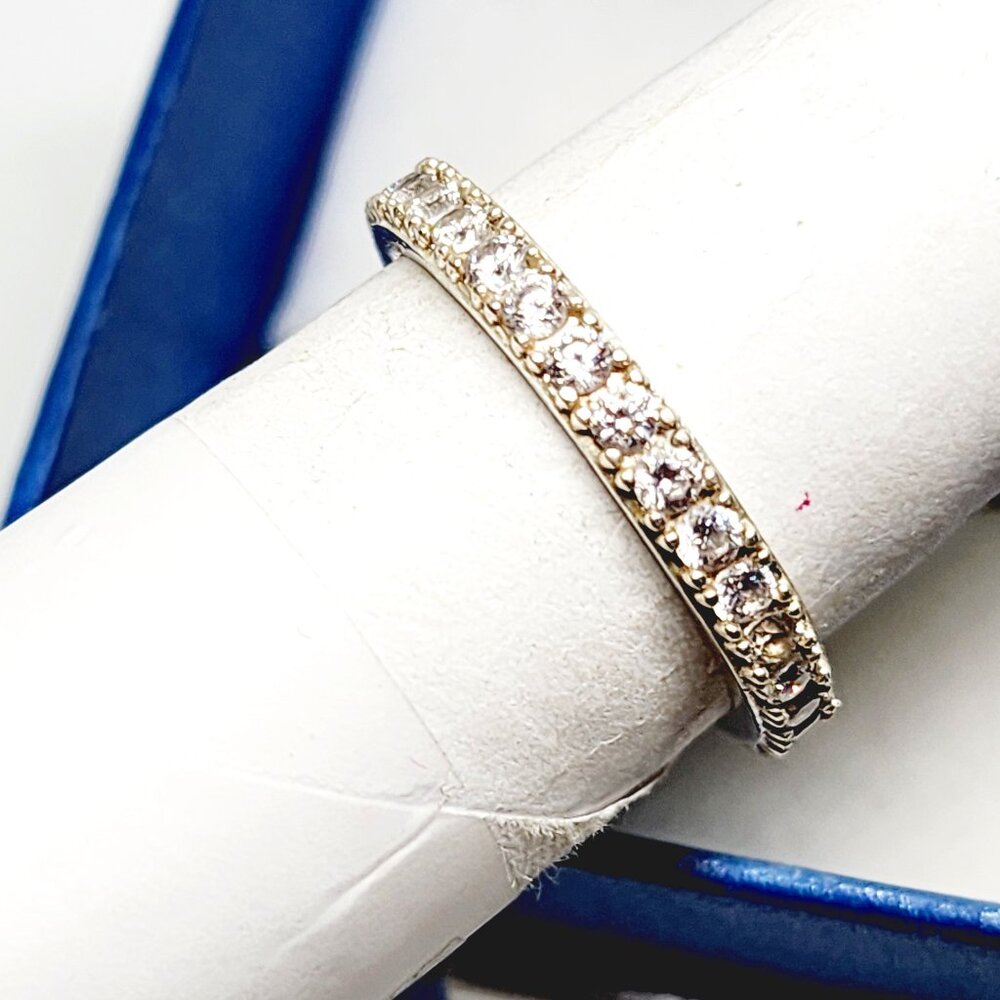 Cubic Zirconia eternity ring in 925 Sterling Silver size 8 2.00 cts